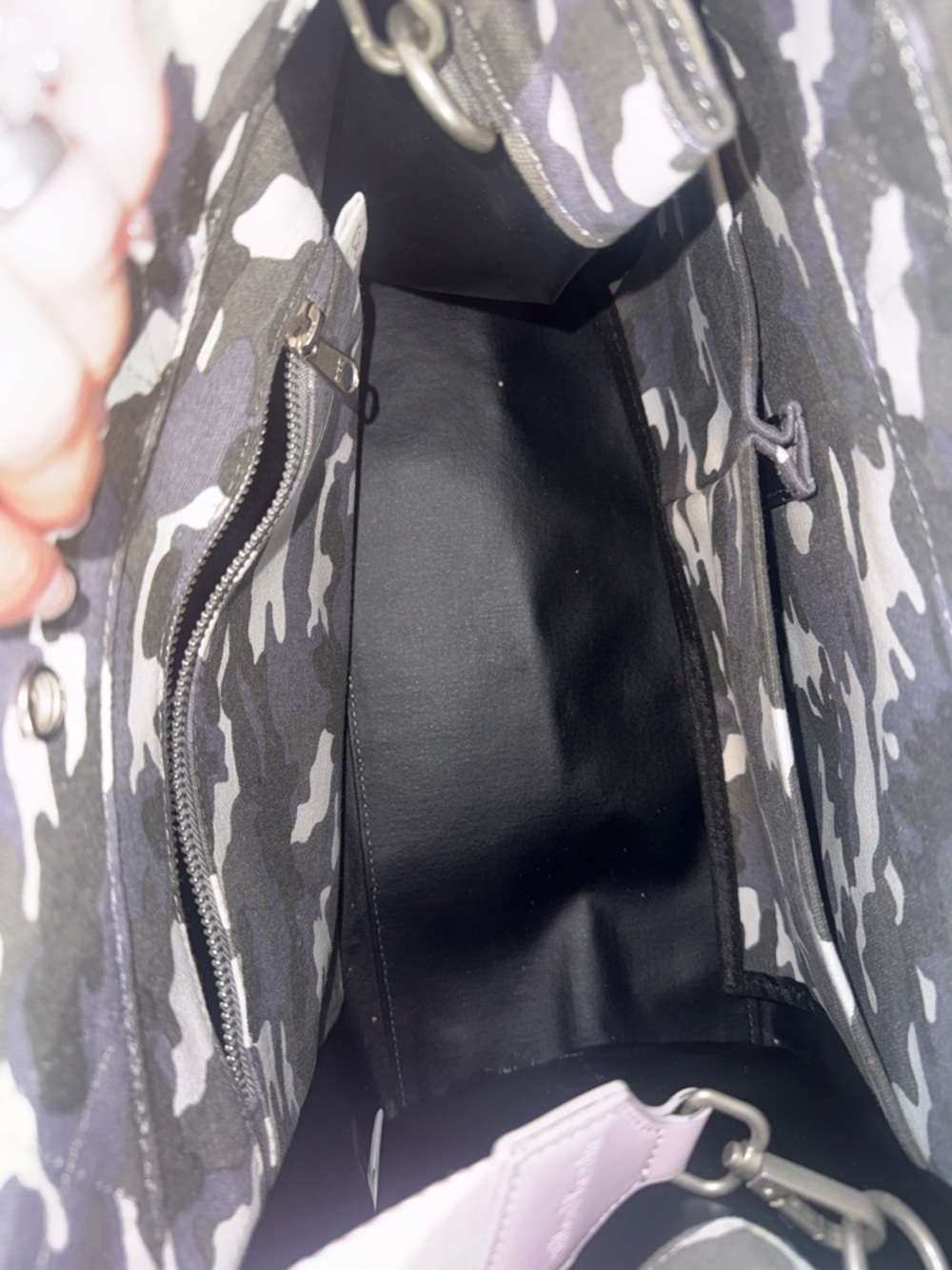 Quilted Koala Gray Camo Tote-Crossbody with Glitter Heart, and Pink Crossbody - Picture 7 of 14